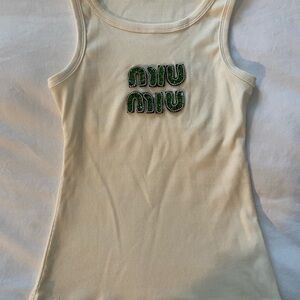 Miu Miu Ivory Tank Tops Bundle